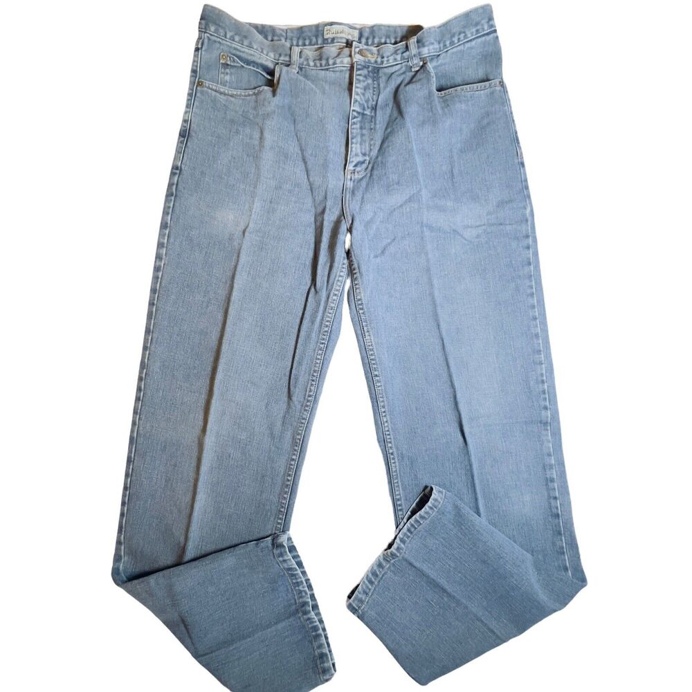 Ruff Hewn Pants Mens 38x34 Blue Jeans Medium Stone Wash 100% Cotton‎ Straight